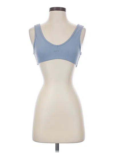 Pre-owned Set Active Sports Bra In Blue