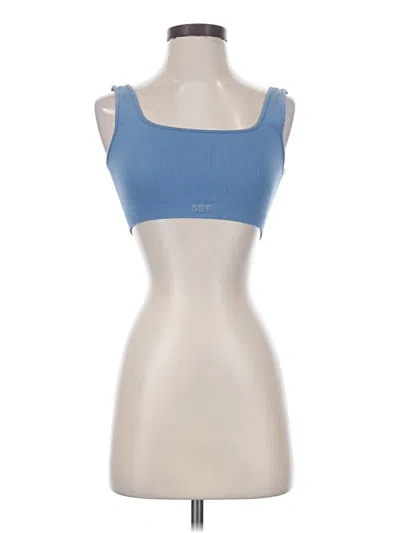 Pre-owned Set Active Sports Bra In Blue