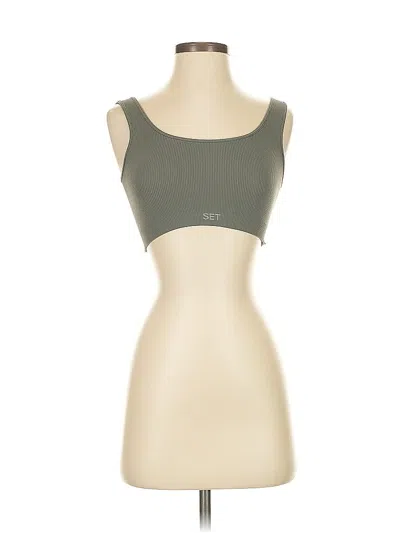 Pre-owned Set Active Sports Bra In Brown