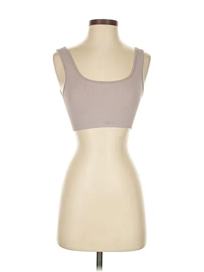 Pre-owned Set Active Sports Bra In Brown