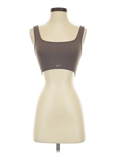 Pre-owned Set Active Sports Bra In Brown