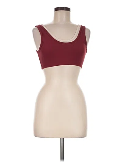 Pre-owned Set Active Sports Bra In Burgundy