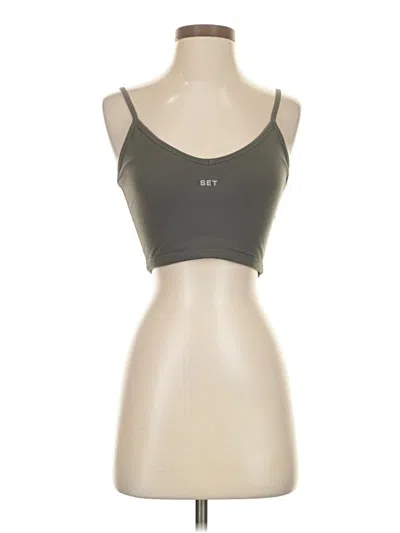 Pre-owned Set Active Sports Bra In Gray