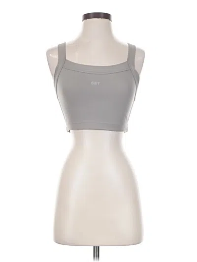 Pre-owned Set Active Sports Bra In Gray