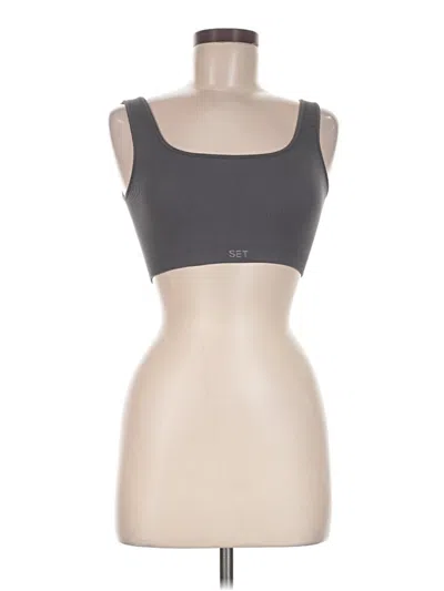 Pre-owned Set Active Sports Bra In Gray