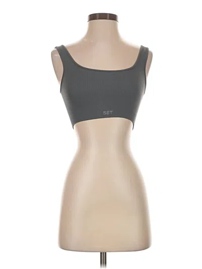Pre-owned Set Active Sports Bra In Gray