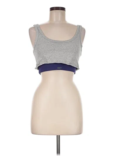 Pre-owned Set Active Sports Bra In Gray