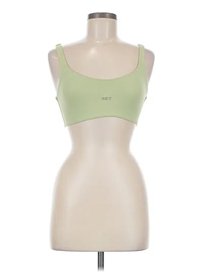 Pre-owned Set Active Sports Bra In Green