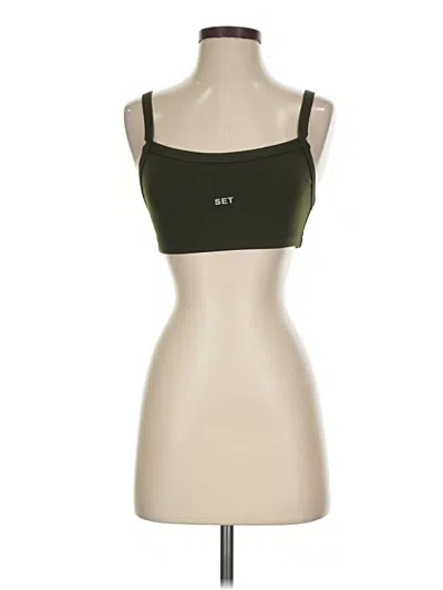 Pre-owned Set Active Sports Bra In Green