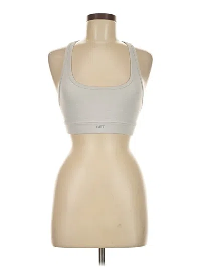 Pre-owned Set Active Sports Bra In Silver