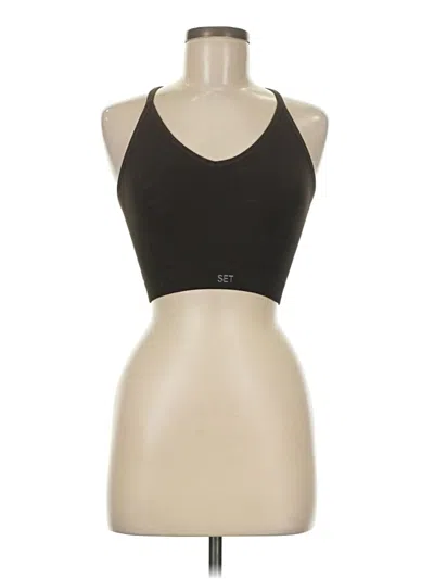 Pre-owned Set Active Tank Top Black Halter Neckline Tops