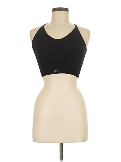 Pre-owned Set Active Tank Top Black Halter Neckline Tops