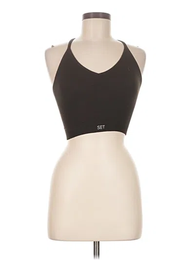 Pre-owned Set Active Tank Top Black Halter Neckline Tops