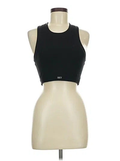 Pre-owned Set Active Tank Top Black Halter Neckline Tops
