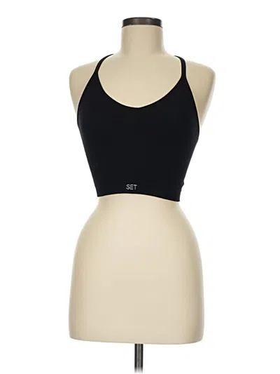 Pre-owned Set Active Tank Top Black Halter Neckline Tops