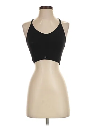 Pre-owned Set Active Tank Top Black Halter Neckline Tops
