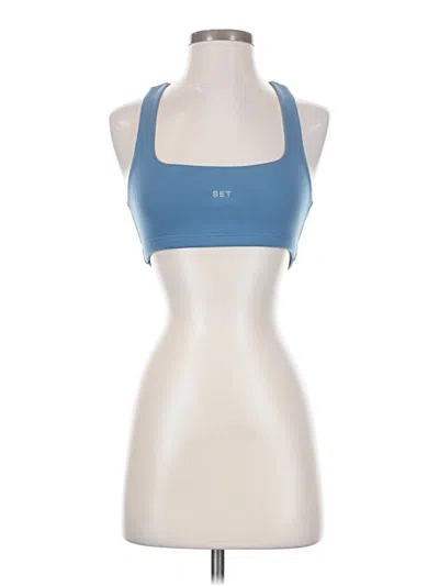 Pre-owned Set Active Tank Top Blue Halter Neckline Tops