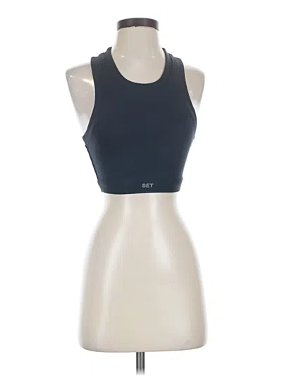 Pre-owned Set Active Tank Top Blue Halter Neckline Tops