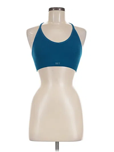 Pre-owned Set Active Tank Top Blue Halter Neckline Tops