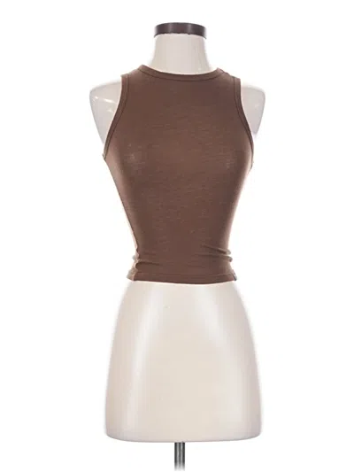 Pre-owned Set Active Tank Top Brown Halter Neckline Tops
