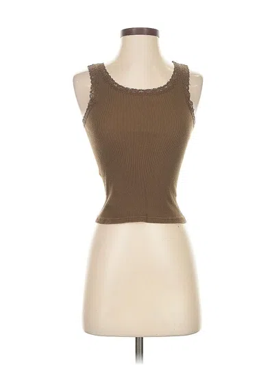 Pre-owned Set Active Tank Top Brown Strapless Neckline Tops