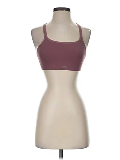 Pre-owned Set Active Tank Top Burgundy Halter Neckline Tops