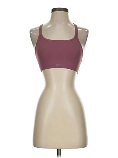Pre-owned Set Active Tank Top Burgundy Halter Neckline Tops