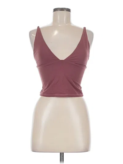 Pre-owned Set Active Tank Top Burgundy Plunge Neckline Tops