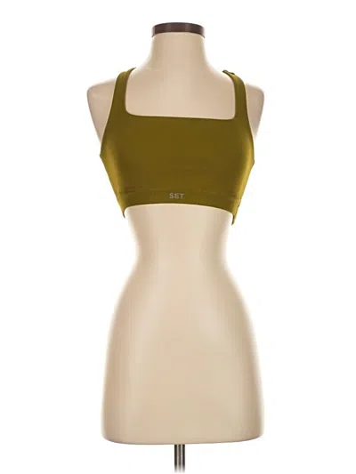 Pre-owned Set Active Tank Top Gold Halter Neckline Tops