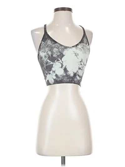 Pre-owned Set Active Tank Top Gray Halter Neckline Tops