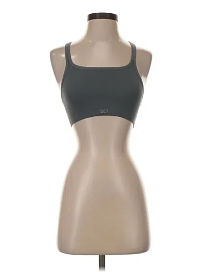 Pre-owned Set Active Tank Top Gray Halter Neckline Tops