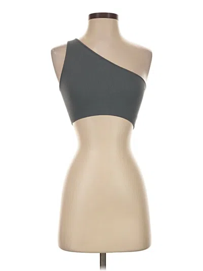 Pre-owned Set Active Tank Top Gray One Shoulder Neckline Tops