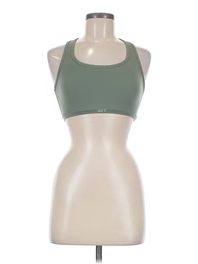 Pre-owned Set Active Tank Top Green Halter Neckline Tops