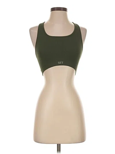 Pre-owned Set Active Tank Top Green Halter Neckline Tops