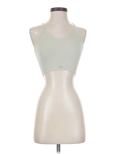 Pre-owned Set Active Tank Top Green Halter Neckline Tops