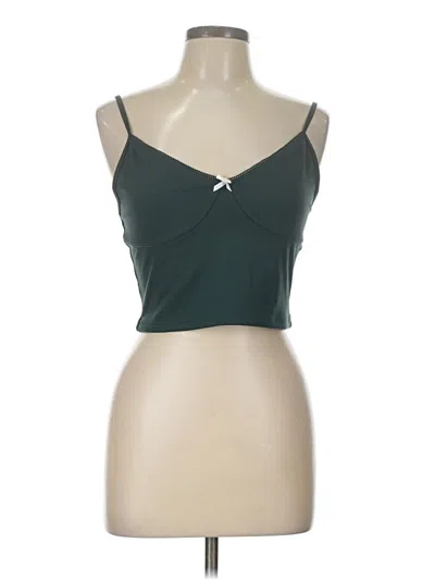 Pre-owned Set Active Tank Top Green Strapless Neckline Tops