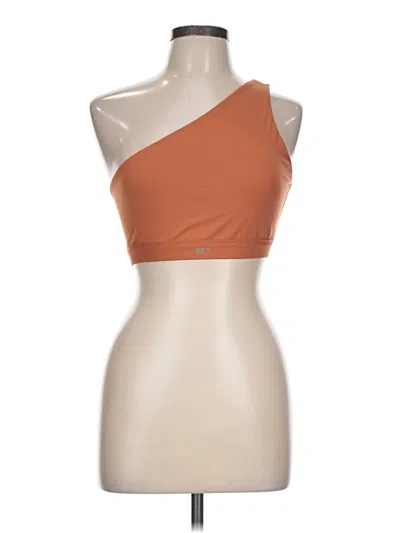 Pre-owned Set Active Tank Top Orange One Shoulder Neckline Tops