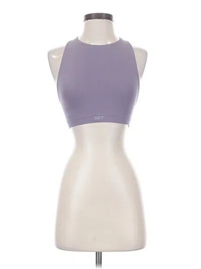 Pre-owned Set Active Tank Top Purple Halter Neckline Tops