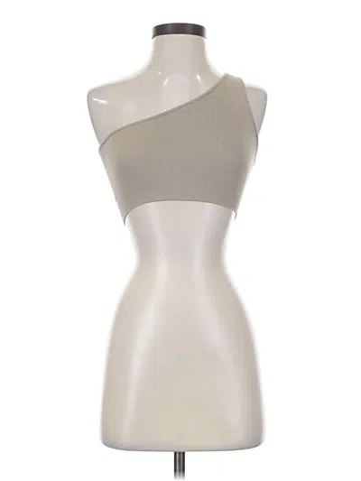 Pre-owned Set Active Tank Top Silver Strapless Neckline Tops