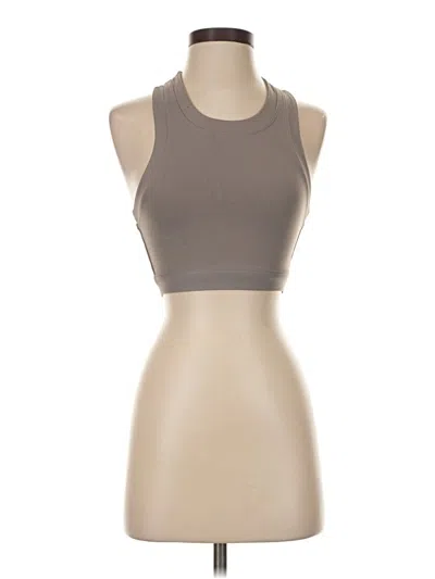 Pre-owned Set Active Tank Top Tan Halter Neckline Tops In Brown