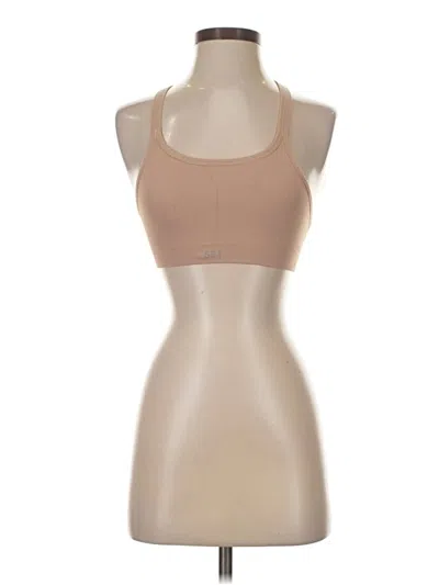 Pre-owned Set Active Tank Top Tan Halter Neckline Tops In Brown