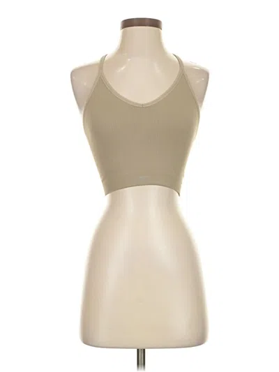 Pre-owned Set Active Tank Top Tan Halter Neckline Tops In Brown