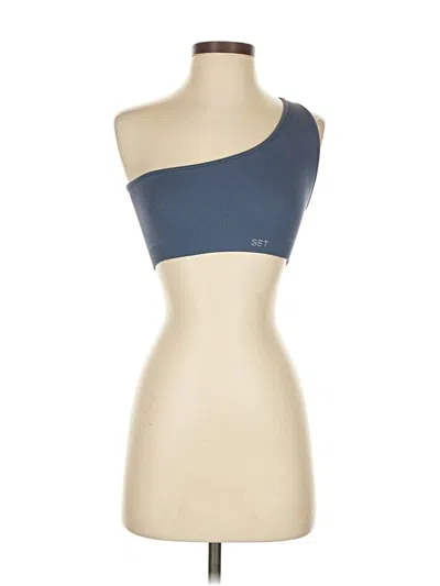 Pre-owned Set Active Tank Top Tan One Shoulder Neckline Tops In Brown