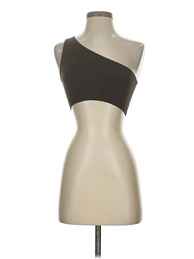 Pre-owned Set Active Tank Top Tan Strapless Neckline Tops In Brown