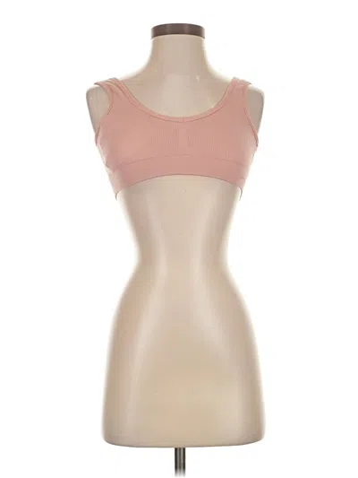Pre-owned Set Active Tank Top Tan Strapless Neckline Tops In Brown