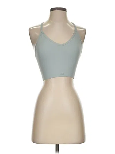 Pre-owned Set Active Tank Top Teal Halter Neckline Tops