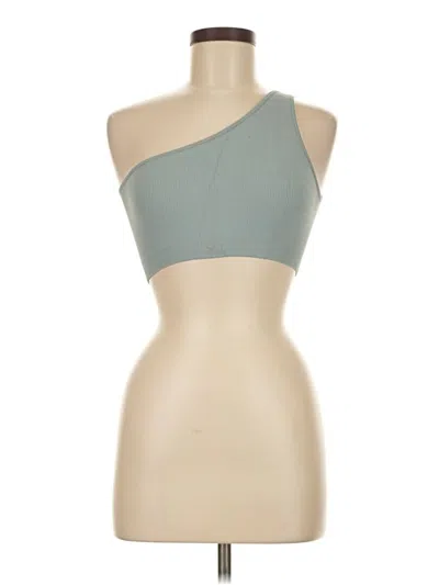Pre-owned Set Active Tank Top Teal One Shoulder Neckline Tops In Blue