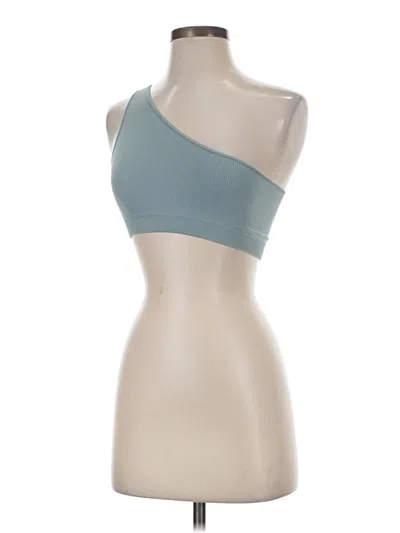 Pre-owned Set Active Tank Top Teal Strapless Neckline Tops