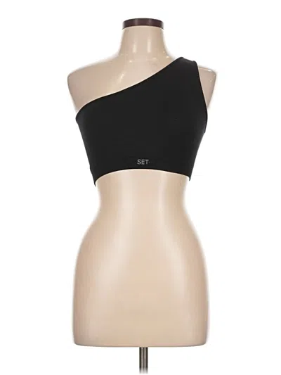 Pre-owned Set Active Tube Top Black One Shoulder Neckline Tops