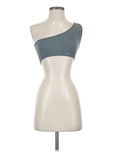Pre-owned Set Active Tube Top Gray Strapless Neckline Tops